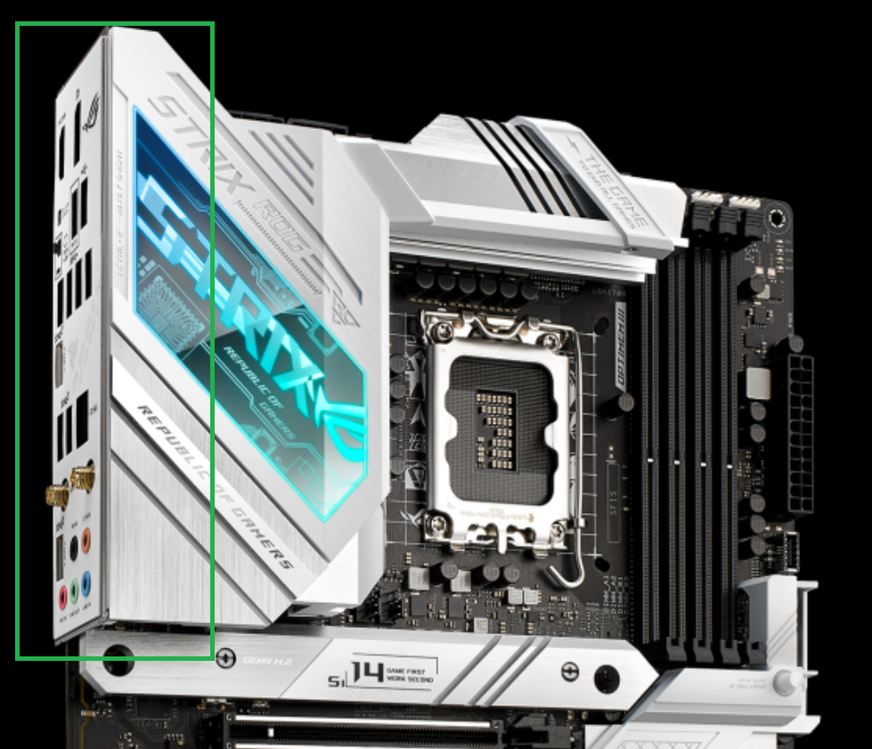 Tower 500 where does the motherboard I/O port shroud go? General