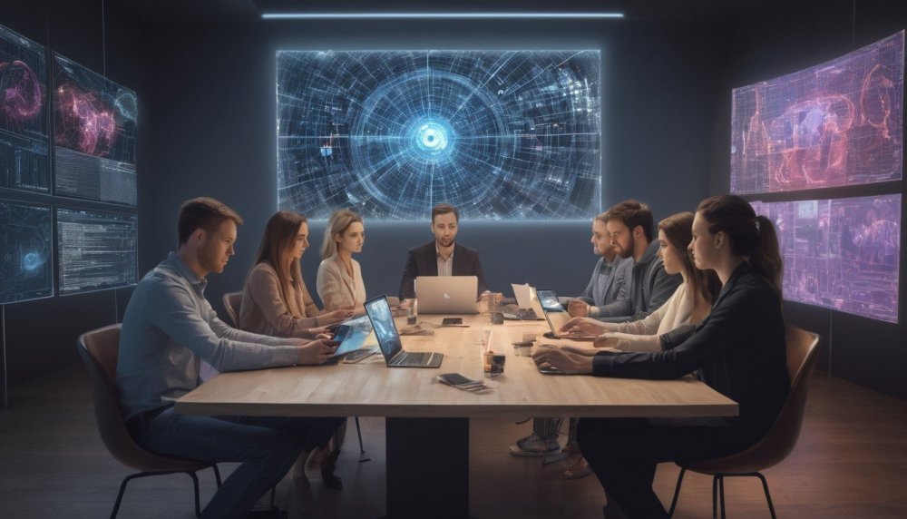A-captivating-scene-showcasing-the-transformative-power-of-AI-in-social-media-marketing--In-this-digital-illustration--a-group-of-marketers-are-gathered-around-a-table--surrounded-by-screens-displayin-1.jpg